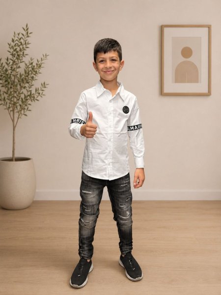 قميص أبيض balmain 2026